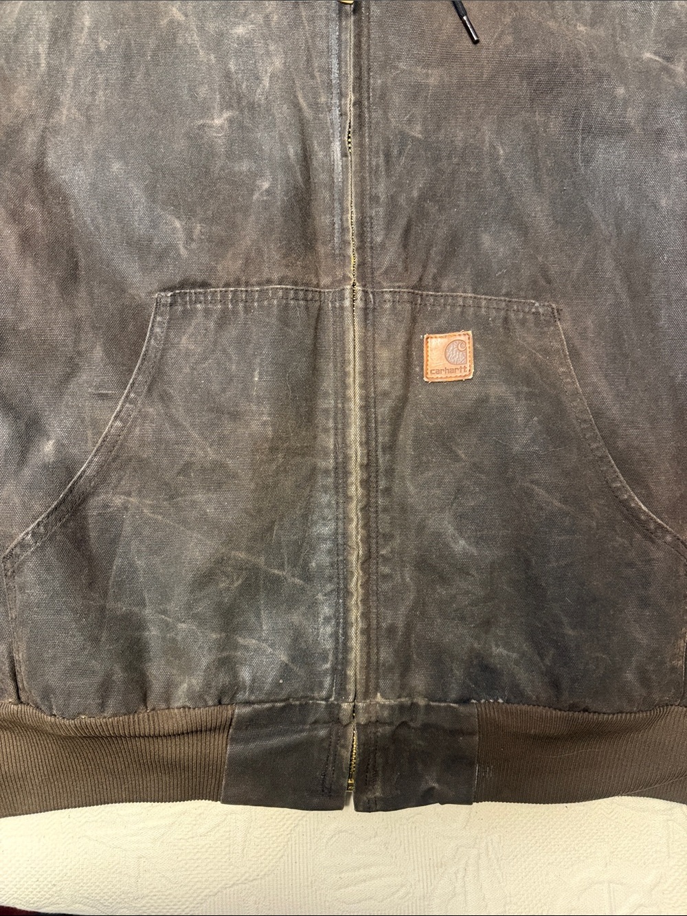 Vintage Carhartt waxed cotton work jacket L - Picture 3 of 13